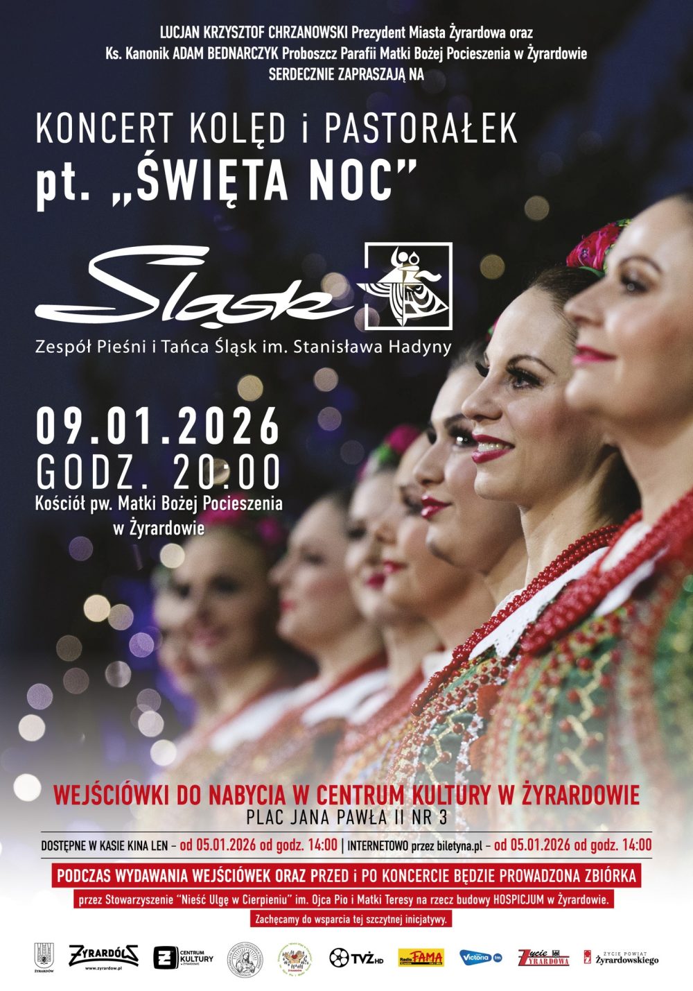 Koncert kolęd i pastorałek pt. Święta Noc w wykonaniu Zespołu Pieśni i Tańca ŚLĄSK